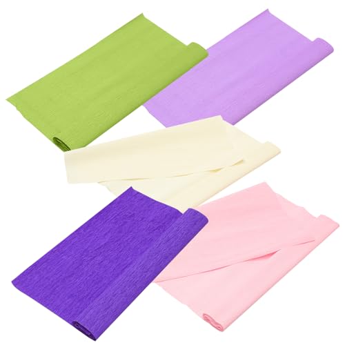KONTONTY 5Rollen Krepppapier für DIY Teilig Handwerkliches Bastelpapier Dunkelpink Mittelrosa für Bastelprojekte von KONTONTY