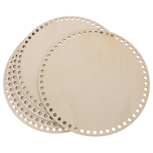 KONTONTY 5Stücke Holzbeutelboden für DIY Häkeltaschen Runde Korbwebebasis mit Vorgebohrten Nählöchern für Bastelprojekte Schutz Ihrer Handtasche KONTONTY 5Stücke Holzbeutelboden für DIY Häkeltaschen Runde Korbwebebasis mit Vorgebohrten Nählöchern für Bastelprojekte Schutz Ihrer Handtasche von KONTONTY