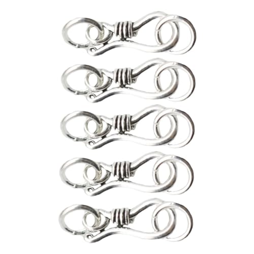 KONTONTY Metal Jewelry Supply: Kleiner silberner Karabinerverschluss in S-Form Clip zum Selbermachen von Armbändern und Halsketten von KONTONTY