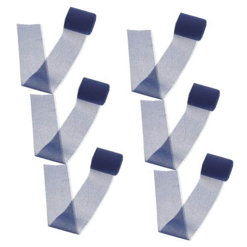 KONTONTY 6 Rollen Breites Blaues Chiffonband Mit Natürlichen Fransen Handgerissenes Geschenkband Für Hochzeitsdekoration Brautsträuße Und Verpackungen Weiches Langlebiges Stoffband Für von KONTONTY