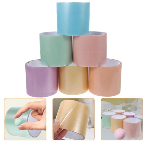 KONTONTY 6 Rollen Klebende Ball Klebebänder Bunte Klebebänder für Stressabbauendes Einfach zu Transportieren für Kreative Bastelprojekte Entspannung KONTONTY 6 Rollen Klebende Ball Klebebänder Bunte Klebebänder für Stressabbauendes Einfach zu Transportieren für Kreative Bastelprojekte Entspannung von KONTONTY