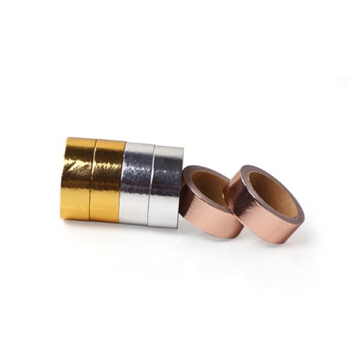 KONTONTY 6 Rollen Washi Tape Metallic Dekoratives Klebeband DIY Bastelband Masking Tape in Roségold Gold Silber für Geschenkverpackung Scrapbooking Kalendergestaltung und Haushaltsdeko KONTONTY 6 Rollen Washi Tape Metallic Dekoratives Klebeband DIY Bastelband Masking Tape in Roségold Gold Silber für Geschenkverpackung Scrapbooking Kalendergestaltung und Haushaltsdeko von KONTONTY