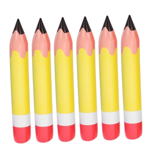 KONTONTY 6 Stück Aufblasbare Bleistifte aus PVC Riesige Schuldekorationsspielzeuge für Schulanfang Gelb Langlebig und Leicht für Klassenzimmer und Partys KONTONTY 6 Stück Aufblasbare Bleistifte aus PVC Riesige Schuldekorationsspielzeuge für Schulanfang Gelb Langlebig und Leicht für Klassenzimmer und Partys von KONTONTY