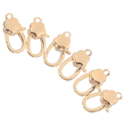 KONTONTY 6 Stück Goldfarbene Blumen Lobster Karabiner aus Kupfer Kleine Verschlüsse Robust und Farbbeständig Schmuckverbinder für DIY Armband Halskette Reparatur Zubehör KONTONTY 6 Stück Goldfarbene Blumen Lobster Karabiner aus Kupfer Kleine Verschlüsse Robust und Farbbeständig Schmuckverbinder für DIY Armband Halskette Reparatur Zubehör von KONTONTY