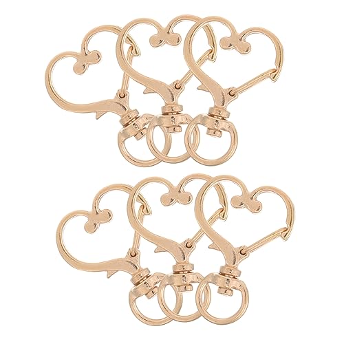 KONTONTY 6 Stück Herzförmige Metallschnallen Schlüsselringe Drehbare Taschen und Handtaschenbeschläge DIY Zubehör für Schlüssel Gürtel Armbänder Leichte und Praktische Ersatzteile KONTONTY 6 Stück Herzförmige Metallschnallen Schlüsselringe Drehbare Taschen und Handtaschenbeschläge DIY Zubehör für Schlüssel Gürtel Armbänder Leichte und Praktische Ersatzteile von KONTONTY