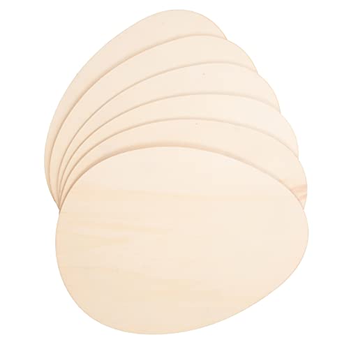 KONTONTY 6 Stück Osterei aus Holz falsche Eier Frühling Set zum Herstellen von Ostereiern Ostern-Tags basteln für ostern basteln zu ostern unvollendetes Holzhandwerk Osterausschnitte von KONTONTY