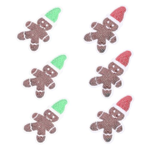Schneemann Patches Weihnachts Applikation 6 Stück Bestickter Patch Diy Bügel-stoff-aufnäher Weihnachts-charakter-abzeichen von KONTONTY
