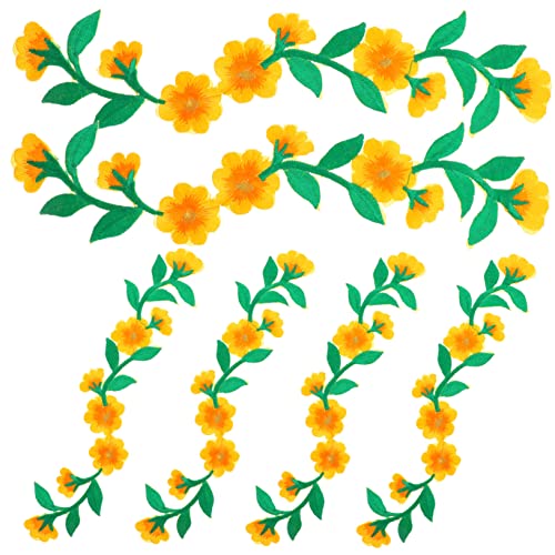 KONTONTY 6 Stück Pfingstrosen-Stickpatch Blumenstickerei-Aufnäher Blumenstickerei für Kleidung Applikationsflicken aufnähen Kleiderflicken Blumenflicken zum Aufbügeln Stickerei-Ornament-Set von KONTONTY