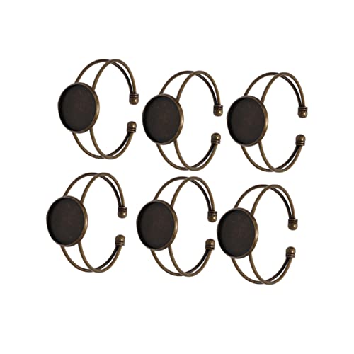 KONTONTY 6 Stück Runde Kupfer Y Form Einstellbare Armband Basis DIY Schmuckherstellung Antike Bronze Langlebiges Metall für Anhänger Glasketten und Personalisierte Schmuckkreationen KONTONTY 6 Stück Runde Kupfer Y Form Einstellbare Armband Basis DIY Schmuckherstellung Antike Bronze Langlebiges Metall für Anhänger Glasketten und Personalisierte Schmuckkreationen von KONTONTY