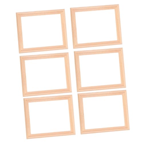 KONTONTY 6 Stück Teiliges Albumset aus Holz Puppenhaus Bilderrahmen für Kreative Dekorationen und DIY Projekte für Puppenhaus Zubehör und Miniaturwelt KONTONTY 6 Stück Teiliges Albumset aus Holz Puppenhaus Bilderrahmen für Kreative Dekorationen und DIY Projekte für Puppenhaus Zubehör und Miniaturwelt von KONTONTY