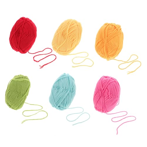 KONTONTY 6 Stück Teiliges Baumwollgarn für Stricken und Häkeln Komfortables Vielseitiges Handarbeitsgarn Bunten Farben für Diy Projekte Schals Mützen und Mehr KONTONTY 6 Stück Teiliges Baumwollgarn für Stricken und Häkeln Komfortables Vielseitiges Handarbeitsgarn Bunten Farben für Diy Projekte Schals Mützen und Mehr von KONTONTY