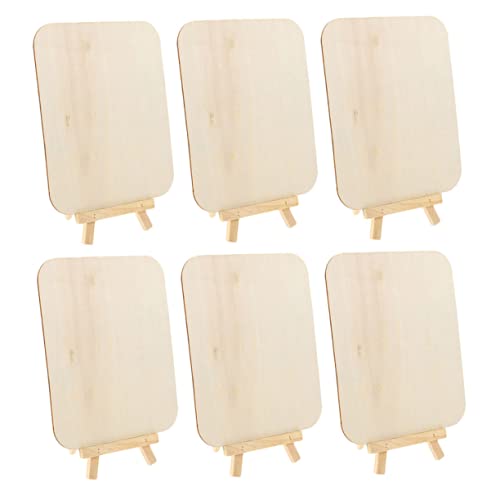 KONTONTY 6 Stück Teiliges DIY Malbrett Holz für Blanko Zeichentafeln für Kreative Bastelstunden im Kindergarten Robust und Sicher für Kreative Projekte von KONTONTY