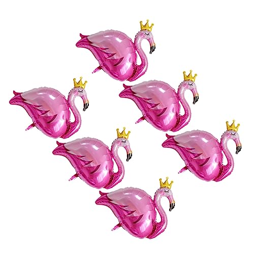 KONTONTY 6 Stück Teiliges Flamingo Luftballons aus Aluminiumfolie für Hawaiianische Partys Wiederverwendbare Ballons für Geburtstagsfeiern und Dekorationen KONTONTY 6 Stück Teiliges Flamingo Luftballons aus Aluminiumfolie für Hawaiianische Partys Wiederverwendbare Ballons für Geburtstagsfeiern und Dekorationen von KONTONTY
