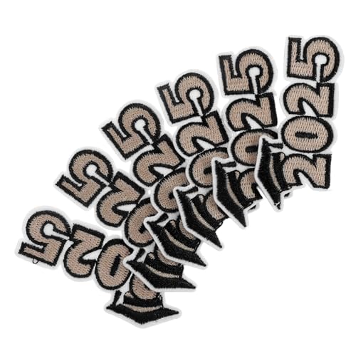 KONTONTY 6 Stück Teiliges Graduation Bügelbilder Bestickte Patches in Schwarz Gold Vielseitig für Kleidung und Hüte Langlebige Eisen Aufnäher für Abschlussfeiern Partypreise und DIY von KONTONTY