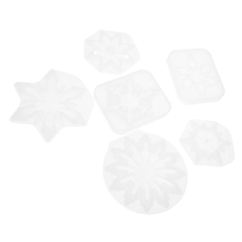 KONTONTY 6 Stück Teiliges Schneeflocken Silikonformen für Weihnachtsdeko DIY Anhänger Flexible und Praktische Gießform für Festliche Bastelarbeiten für Weihnachtsbaumdekoration von KONTONTY
