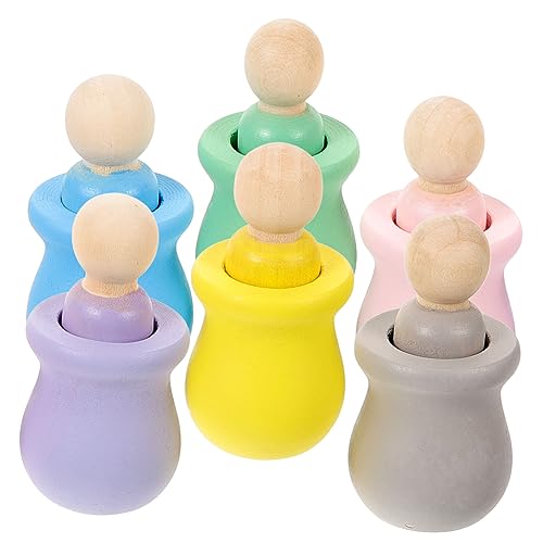 KONTONTY 6 Stück Teiliges Unbemalte Holz Puppen für Diy Malerei Kreative Holzfiguren für Bastelprojekte Miniatur Deko und Zufällige Farben Zufällige Farbe KONTONTY 6 Stück Teiliges Unbemalte Holz Puppen für Diy Malerei Kreative Holzfiguren für Bastelprojekte Miniatur Deko und Zufällige Farben Zufällige Farbe von KONTONTY