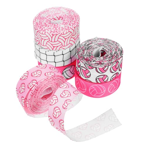 KONTONTY 6 Stück Volleyballband Banddekoration Sportparty-Dekoration Schleifenband selber machen Grosgrain-Bänder Cheerleaderband Volleyball-Partygeschenke Sport-Ripsband Nähband Polyester von KONTONTY