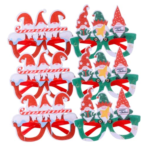 KONTONTY 6 Stück Weihnachtsbrillen für Teiliges Rote Grüne Lustige Cartoon Rahmen für Weihnachtsfeiern Deko für Weihnachtsfeiern und Foto Requisiten Robust und Wiederverwendbar KONTONTY 6 Stück Weihnachtsbrillen für Teiliges Rote Grüne Lustige Cartoon Rahmen für Weihnachtsfeiern Deko für Weihnachtsfeiern und Foto Requisiten Robust und Wiederverwendbar von KONTONTY