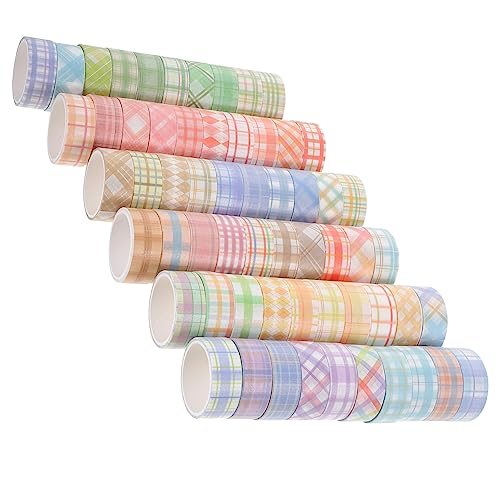 KONTONTY 60 Rollen Washi Tape Set Bunte Dekorative Klebebänder für Scrapbooking Journaling und Diy Handwerk für Notizbücher Tagebücher und Verpackungen mit Klaren und Langlebigen Mustern von KONTONTY
