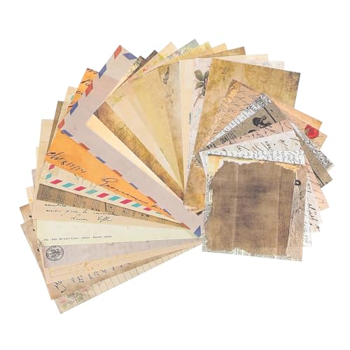 KONTONTY 60stücke Scrapbooking-papier Retro Hintergrund Collage Journal-diy-notizbuch Dekorative Liefert Für Sammelalben Notizbücher Tagebücher Fotoalben von KONTONTY