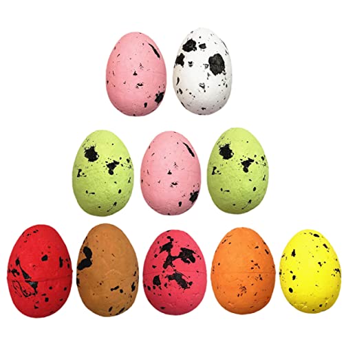 KONTONTY 60 Stück -Ei- Ostereier lose gesprenkelt Eierfarbe Osterhandwerk ostern ostergeschenk für dekoratives Osterei ostern kleines ei Schaum von KONTONTY