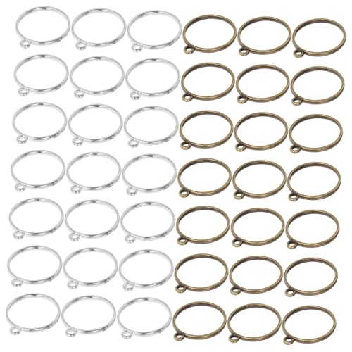KONTONTY 60 Stück Runde Offene Lünette Charms Hohler Rahmenanhänger für DIY Schmuckherstellung Vielseitige Resin Bezels für Halsketten Ohrringe Armbänder Langlebige Anfängerfreundliche KONTONTY 60 Stück Runde Offene Lünette Charms Hohler Rahmenanhänger für DIY Schmuckherstellung Vielseitige Resin Bezels für Halsketten Ohrringe Armbänder Langlebige Anfängerfreundliche von KONTONTY