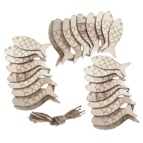 KONTONTY 60 Stück Unbehandelte Holzornamente für DIY Projekte Hängende Dekoration für Strand und Themen für Kreative Bastelideen KONTONTY 60 Stück Unbehandelte Holzornamente für DIY Projekte Hängende Dekoration für Strand und Themen für Kreative Bastelideen von KONTONTY