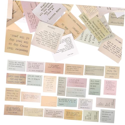 KONTONTY 60 Stück Vintage Motivationsaufkleber für Scrapbooking und Journaling Wasserfeste Inspirierende Zitate Sticker für DIY Fotoalben Planer und Tagebücher als und Bastelzubehör von KONTONTY