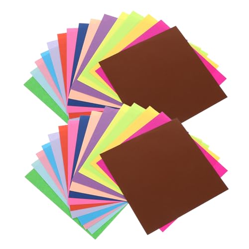 KONTONTY 600 Blatt Origami Papier Doppelseitige Farbige für DIY Projekte und Kreative Schulaktivitäten Geeignet für Verschiedene Bastelarbeiten von KONTONTY