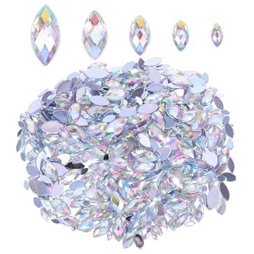 KONTONTY 600 Stück Diamant-Edelstein handytasche Pferde-Acryl-Edelsteine Acryl -Edelsteine Kristallnagelkunst Kristall ab Strasssteine Glitzersteine ​​zum Basteln Kristalle zum Basteln von KONTONTY