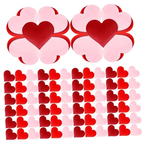 KONTONTY 600 Stück Herz Petalen Hochzeit Dekoration Handgemachte Herz Streudeko für Hochzeit Verlobung Valentinstag Party Langlebige Schwamm Materialien Rot und Weinrot KONTONTY 600 Stück Herz Petalen Hochzeit Dekoration Handgemachte Herz Streudeko für Hochzeit Verlobung Valentinstag Party Langlebige Schwamm Materialien Rot und Weinrot von KONTONTY