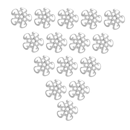 KONTONTY 600 Stücke Blüten Perlenkappen Filigrane Hohldesign Spacer Endkappen für Schmuckherstellung DIY Armbänder Halsketten Basteln Zubehör von KONTONTY