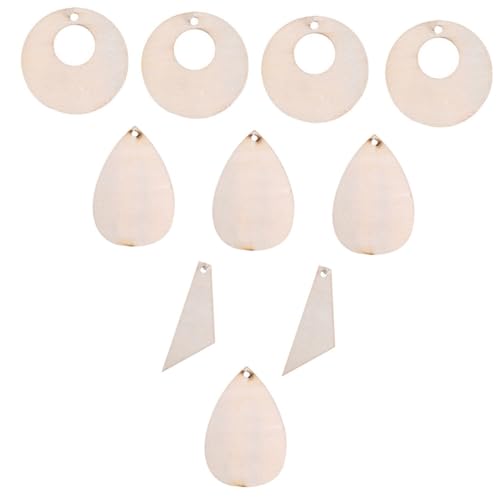 KONTONTY 60Stücke DIY Holz Ohrringe Teile Unvollendete Holzaccessoires Für Schmuckherstellung Bastelideen Heimdekoration Exquisite Verarbeitung von KONTONTY