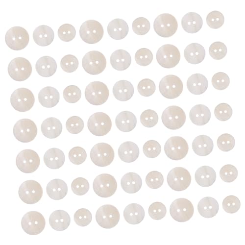 KONTONTY 60Stücke Natürliche Nähknöpfe für DIY Kleidung Pullover Mäntel Vielseitige Bastelknöpfe Kleine Runde Knöpfe zum Annähen von KONTONTY