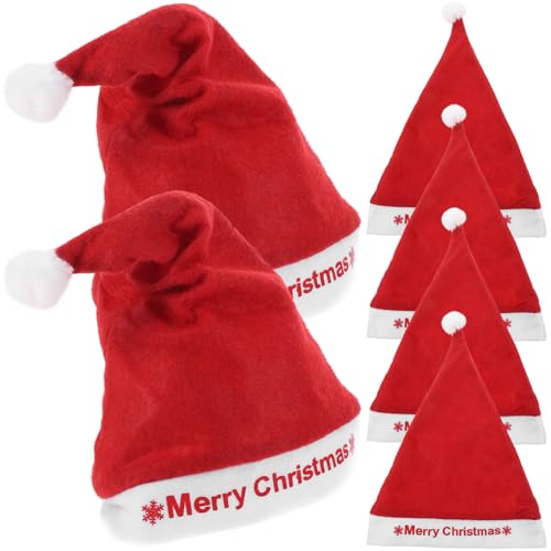 KONTONTY Weihnachtsmannmütze 6-teilig Weihnachtsfeier-dekoration Frohe Weihnachten Mützen Für Erwachsene Und Jungen Und Mädchen KONTONTY Weihnachtsmannmütze 6-teilig Weihnachtsfeier-dekoration Frohe Weihnachten Mützen Für Erwachsene Und Jungen Und Mädchen von KONTONTY