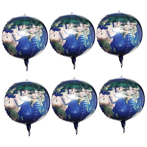 KONTONTY 6Stücke Erdballons aus Aluminiumfolie Planetendekorationen für Partys Kreative und Langlebige Luftballons für Innen und Außendekoration Foto Requisiten KONTONTY 6Stücke Erdballons aus Aluminiumfolie Planetendekorationen für Partys Kreative und Langlebige Luftballons für Innen und Außendekoration Foto Requisiten von KONTONTY