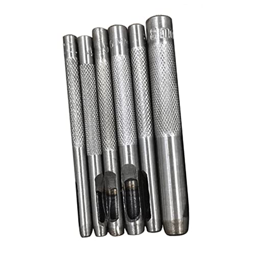 KONTONTY 6Stücke Lederpunsch Set Teilig für Präzise Robustes Stanzeisen für Textilien Gurtband für Projekte KONTONTY 6Stücke Lederpunsch Set Teilig für Präzise Robustes Stanzeisen für Textilien Gurtband für Projekte von KONTONTY