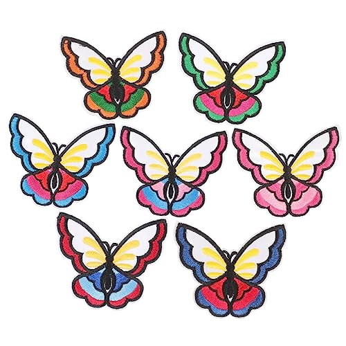 KONTONTY 7 Stück Schmetterling-Aufnäher zum Aufbügeln stickzubehör Kleidung Reparatur Patch Kleidungsreparatur Patch Tuch Flicken nähen Schmetterlingsflicken zum Aufbügeln Hut Zubehör Satin KONTONTY 7 Stück Schmetterling-Aufnäher zum Aufbügeln stickzubehör Kleidung Reparatur Patch Kleidungsreparatur Patch Tuch Flicken nähen Schmetterlingsflicken zum Aufbügeln Hut Zubehör Satin von KONTONTY