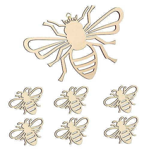 KONTONTY 7 Stück Teiliges Unbehandelten Holz Bienen Anhängern für DIY Graffiti Holzdekorationen zum Basteln für Kreative Projekte und Familienaktivitäten KONTONTY 7 Stück Teiliges Unbehandelten Holz Bienen Anhängern für DIY Graffiti Holzdekorationen zum Basteln für Kreative Projekte und Familienaktivitäten von KONTONTY