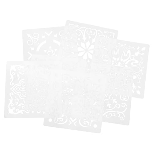 KONTONTY 7 Stück zarte Malschablonen DIY Mandala-Elemente-Ornamente wiederverwendbare Schablonen kleine Malschablonen kompakte Mandala-Vorlagen DIY -Schablonen PVC Weiß KONTONTY 7 Stück zarte Malschablonen DIY Mandala-Elemente-Ornamente wiederverwendbare Schablonen kleine Malschablonen kompakte Mandala-Vorlagen DIY -Schablonen PVC Weiß von KONTONTY