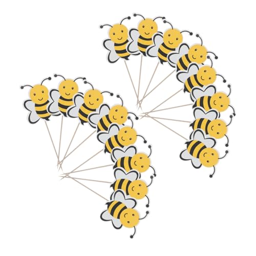 KONTONTY 72 Stück Bienen Kuchendekoration Geburtstagsparty Zubehör Kuchenornamente Bienen Cupcake Picker Kuchendekor Dekorative Kuchen Picker Honigbienen Kuchenaufsatz Cupcake KONTONTY 72 Stück Bienen Kuchendekoration Geburtstagsparty Zubehör Kuchenornamente Bienen Cupcake Picker Kuchendekor Dekorative Kuchen Picker Honigbienen Kuchenaufsatz Cupcake von KONTONTY