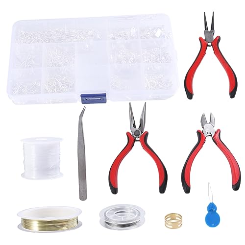 KONTONTY 768Stücke DIY Schmuckherstellungsset Teilig Werkzeugkasten mit Zangen Ohrhaken und Zubehör für Projekte für Handgemachte und Dekorationen KONTONTY 768Stücke DIY Schmuckherstellungsset Teilig Werkzeugkasten mit Zangen Ohrhaken und Zubehör für Projekte für Handgemachte und Dekorationen von KONTONTY