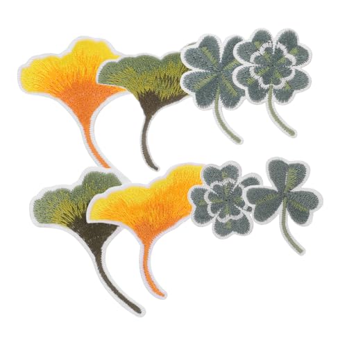 KONTONTY 8 Selbstklebende Patches: Kleeblatt-aufnäher, Selbstklebend, Bestickt – Kleeblatt-ginkgoblatt-stoffaufkleber Für Kleidung – Dekorative Patches Für Kreative Diy-mode KONTONTY 8 Selbstklebende Patches: Kleeblatt-aufnäher, Selbstklebend, Bestickt – Kleeblatt-ginkgoblatt-stoffaufkleber Für Kleidung – Dekorative Patches Für Kreative Diy-mode von KONTONTY