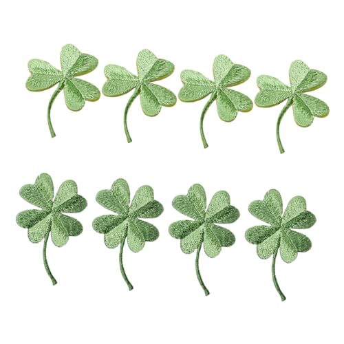 KONTONTY 8 Stück Flicken zum Reparieren von Kleidung reparaturflicken apfelding Aufnäher nähen gestickte Aufnäher Grün aufkleber Stickereiflecken Aufnäher für Kleidung Stickgarn Light Green von KONTONTY