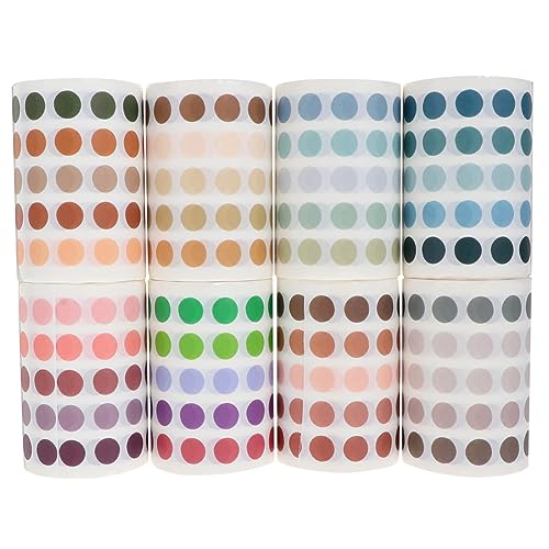 KONTONTY 8 Stück Punktband the washi tape wandverkleidung bastelzeug bastel material Dekoratives Klebeband Punktdekoration Bastelband runde Aufkleber Punktaufkleber Washi-Aufkleber Papier KONTONTY 8 Stück Punktband the washi tape wandverkleidung bastelzeug bastel material Dekoratives Klebeband Punktdekoration Bastelband runde Aufkleber Punktaufkleber Washi-Aufkleber Papier von KONTONTY