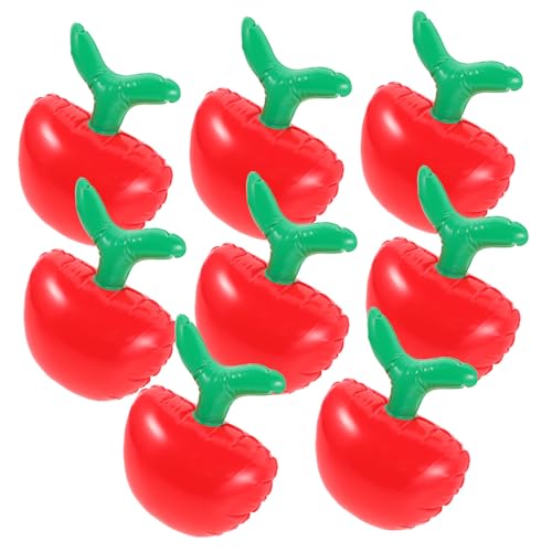 KONTONTY 8 Stück Teiliges Aufblasbare Rote Apfelballons Große Fruchtform Vielseitige Back-to-school-deko für Klassenzimmer Party und Begrüßung Lebendige Schulanfang-dekoration von KONTONTY