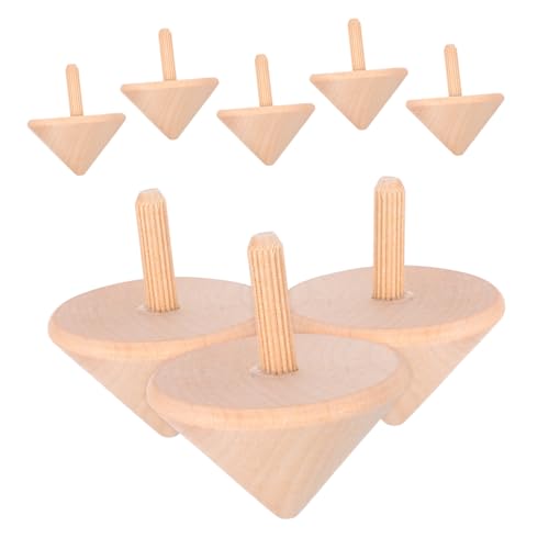 KONTONTY 8 Stück Teiliges Holz Bastelset Langlebiges Gyro DIY Bemalbarer Holz Fördert Feinmotorik und Hand Augen koordination Sicher und Kreativ für Gemeinsames von KONTONTY
