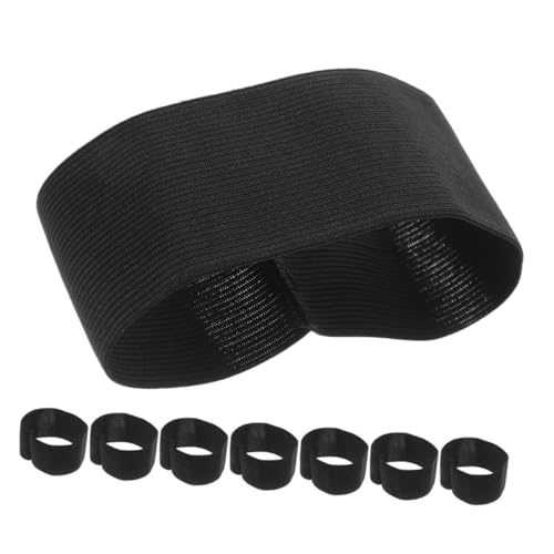 KONTONTY 8-teilige Gedenkarmbänder: Für Beerdigungen Und Mannschaftssportarten, Schwarze, Elastische, Verstellbare Armbänder Für Basketball, Fußball Und Outdoor-aktivitäten von KONTONTY