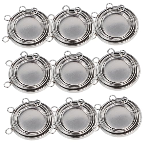 KONTONTY 80 Stück Bezel Pendant Trays Blank Diy Schmuckherstellung für und Armbänder Runde Kanten Langlebig und Elegant Vielseitige Bastelbedarfsartikel von KONTONTY