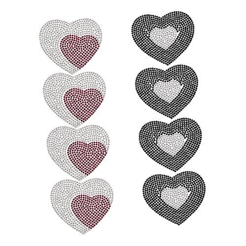 KONTONTY 8Stücke Strassapplikationen für Kleidung Dekorative Patches Herz und Sternform für DIY Kreationen Verschönerung von Kleidung Taschen und Heimtextilien KONTONTY 8Stücke Strassapplikationen für Kleidung Dekorative Patches Herz und Sternform für DIY Kreationen Verschönerung von Kleidung Taschen und Heimtextilien von KONTONTY